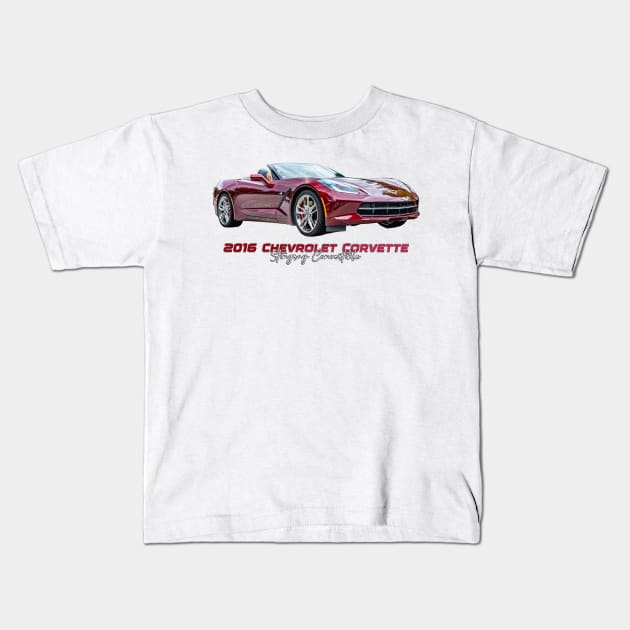 2016 Chevrolet Corvette Stingray Convertible Kids T-Shirt by Gestalt Imagery